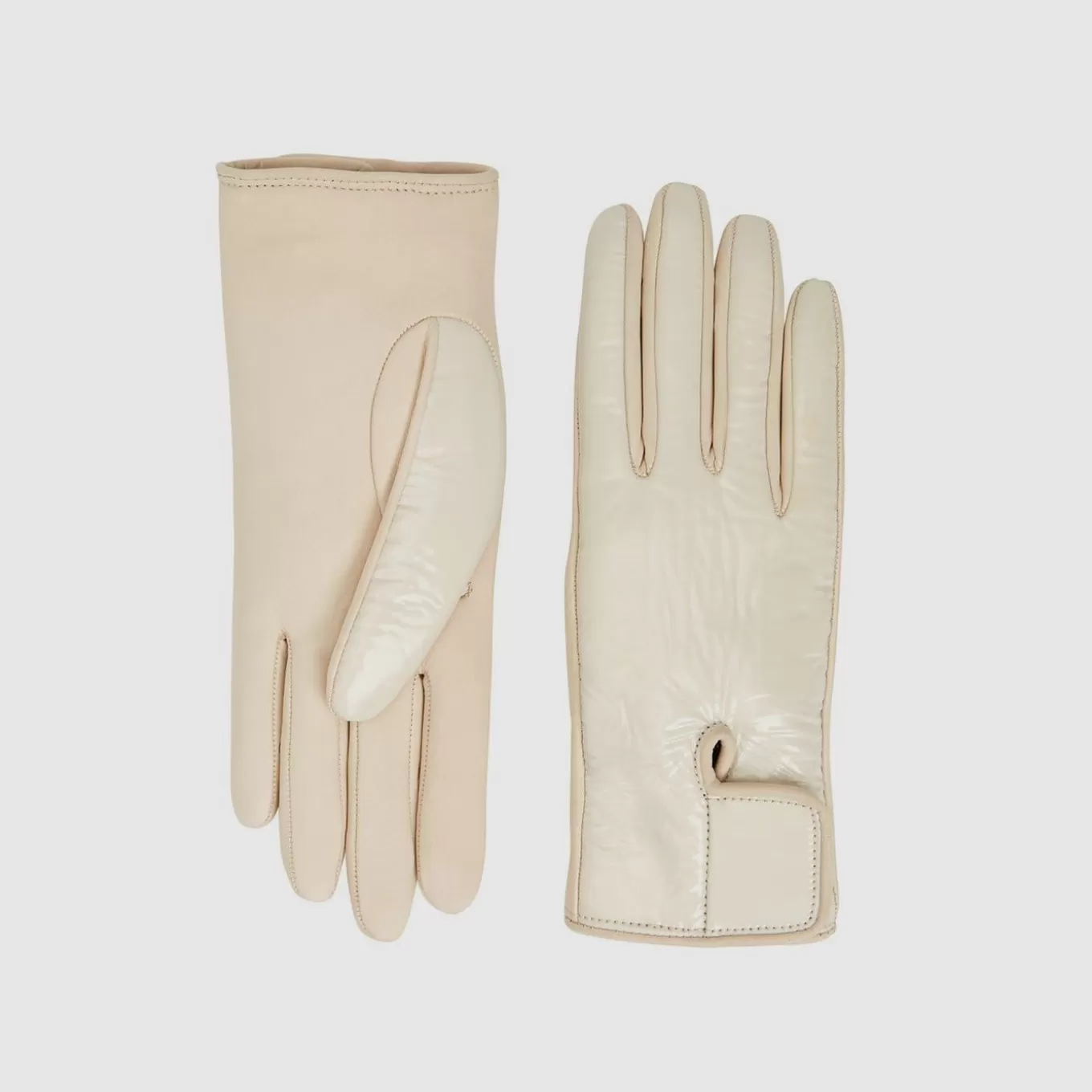 Gloves | Women Aquatalia Patent Leather Glove Taupe